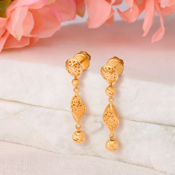Gold Yellow Grand Design Earrings
