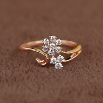 Gold Unique Cz Ring