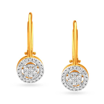 916 Yellow Gold Gorgeous Design Earrings