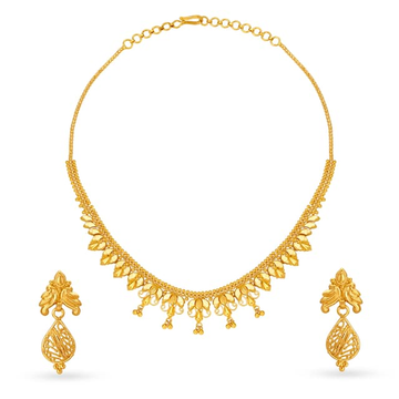 22k Gold Engagement Design Necklace Set