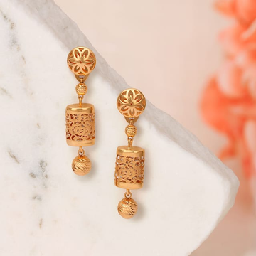 Gold Yellow Grand Design Earrings