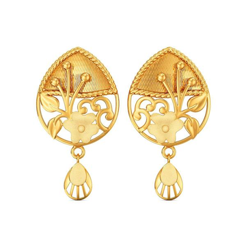 Gold Yellow Dazzling Design Earrings