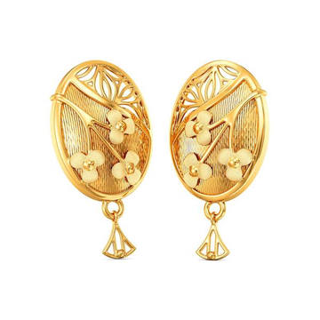 Gold Yellow Unique Design Earrings