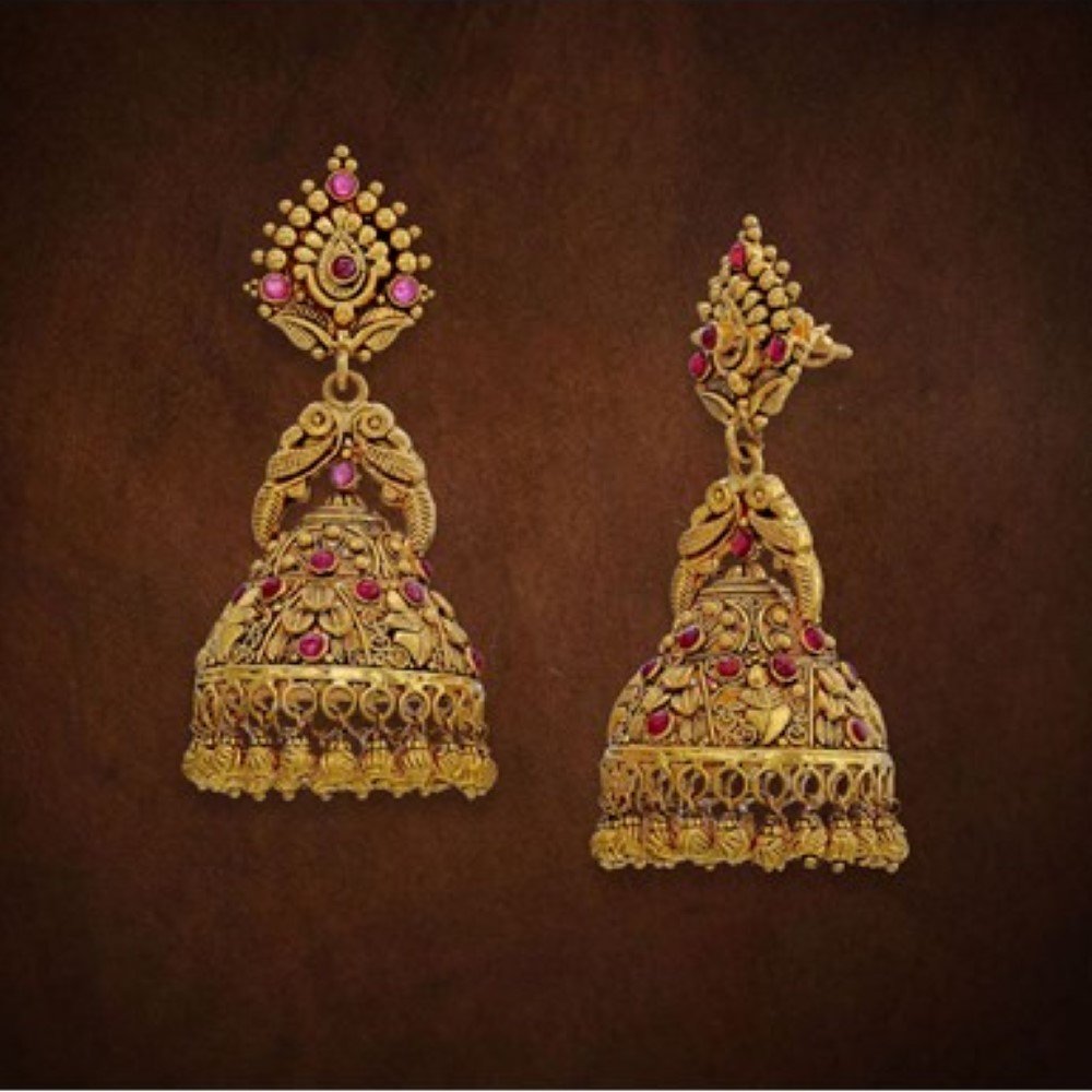916 Gold Elegant Traditional Earrings