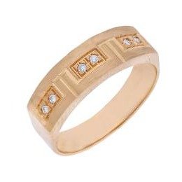 Gold classy cz ring