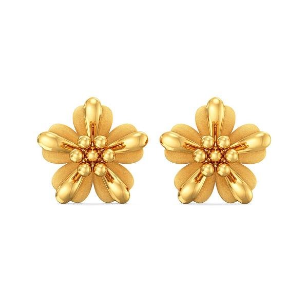 Gold Yellow Delicate Design Earrings