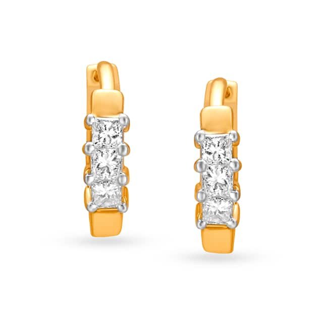 916 Yellow Gold Divine Design Earrings